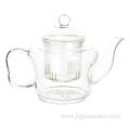 Mouthblown Pyrex Glass Teapot Flowering Tea Set